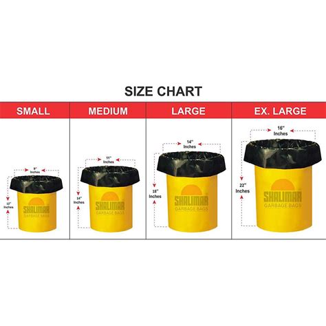 Plastic Bag Size Chart » STRONGER