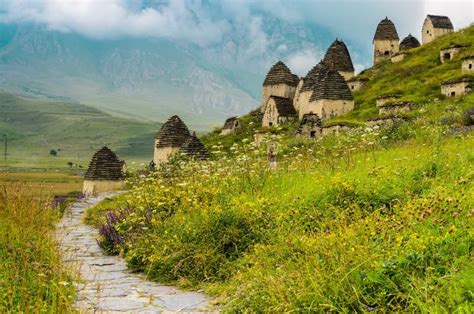 Ancient Alanian Necropolis In North Ossetia Stock Image Image Of City