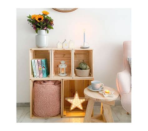 Caisse En Pin Massif Modulable Home Box Moyenne Boite De Rangement But