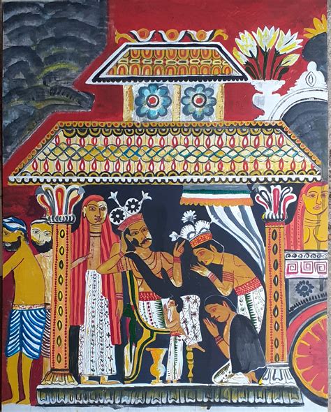 Traditional Temple Painting by Thilini Samarathunga