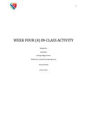 Leadership Management Week In Class Activity Pdf Week Four In