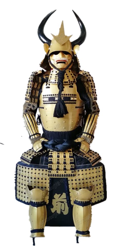 Wearable Japanese Armor Suit Rustung Samurai Iron Golden Sheets Black