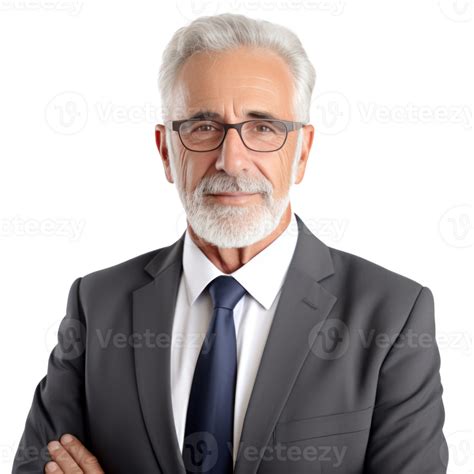 Handsome Old Business Man Isolated 30768030 Png