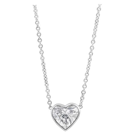 221 Carat Heart Shape Diamond Solitaire Pendant Necklace At 1stdibs