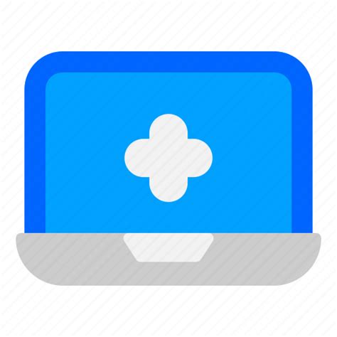 Laptop, medical, computer, hospital, online icon - Download on Iconfinder