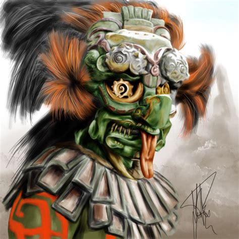 Dios Azteca Mexica Aztec God By Juan Puerta Aztec Art Aztec God