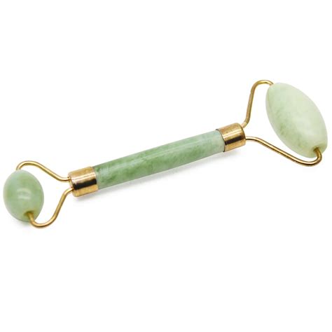 Double Natural Head Facial Massage Roller Jade Face Slimming Body Head