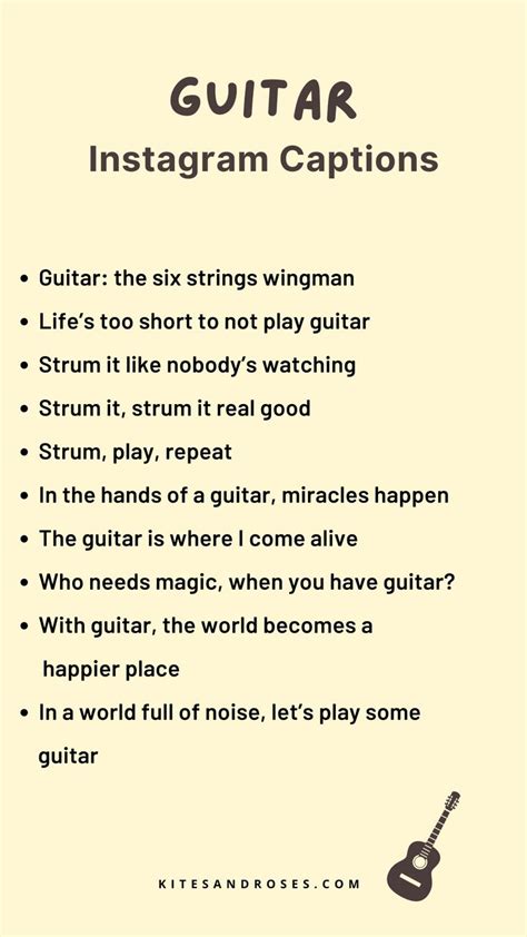 An Image Of Guitar Captions