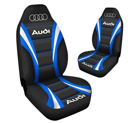 Audi Car Seat Cover Set Of 2 Ver 2 Blue Fashion Store