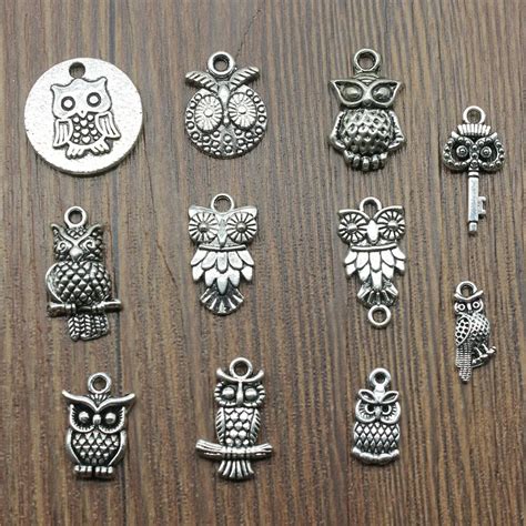 Aliexpress Buy 15pcs Lot Owl Charms Antique Silver Color Owl