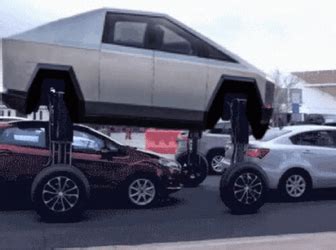 Tesla Cybertruck Extended Wheels GIF | GIFDB.com