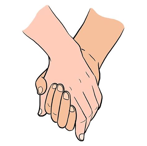 How to Draw Holding Hands: Step 10 | How to draw hands, Holding hands ...