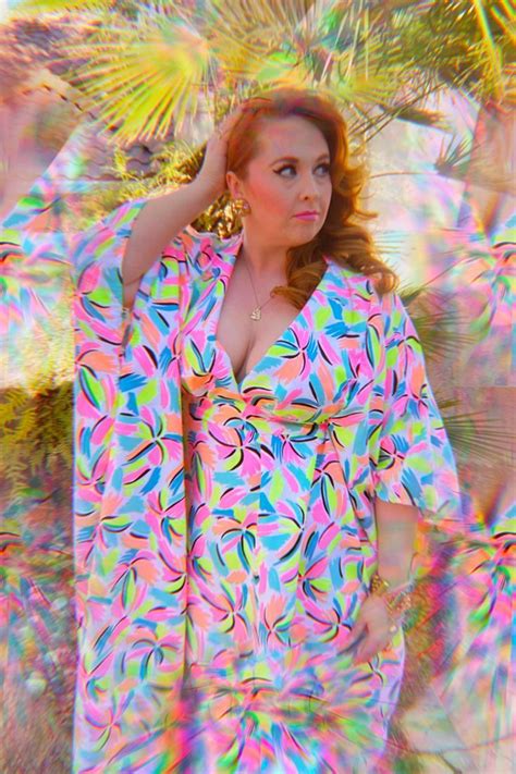 Vintage Classy Modern Plus Size Aesthetic Dress Palm Springs