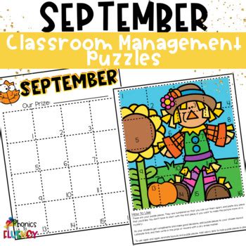 Whole Class Behavior Management - Individual Behavior Chart - September