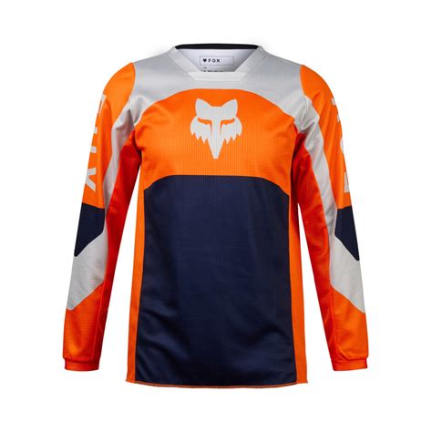 Maillot Fox Enfant 180 NITRO Orange Fluo 2024 Maillot Cross Junior