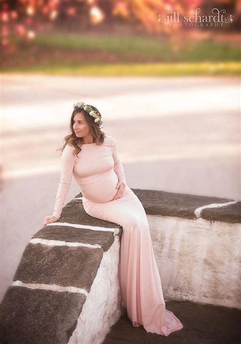 Maternity Gown For Photo Shoots Fitted Maternity Dress Etsy Long