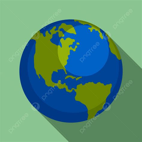 Icono De Planeta Tierra Vector Plano PNG Eco Planeta Icono PNG Y