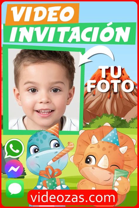 Video Invitaci N Dinosaurios Bebes Digital Imessage Whatsapp