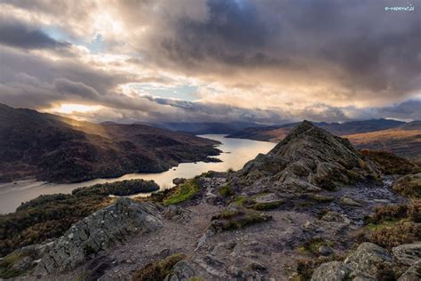 Szkocja Jezioro Loch Lomond Park Narodowy Loch Lomond And The