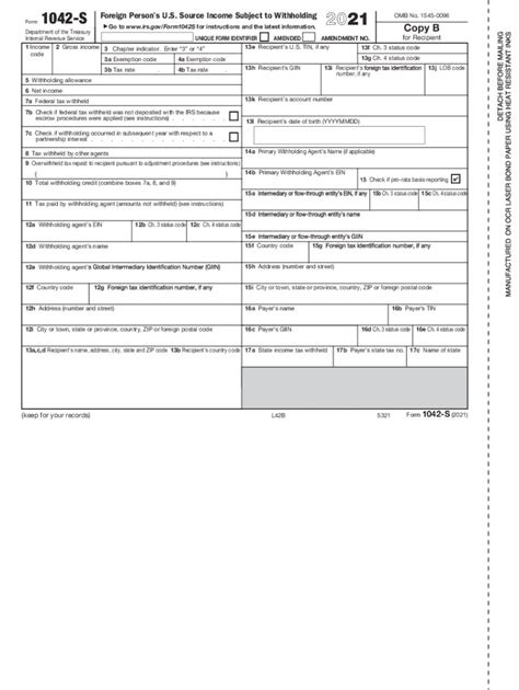 Fillable Online Irs Govpubirs Pdf2022 Form 1042 S Internal