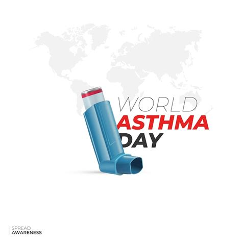 Premium Vector | A poster for world asthma day with a picture of a ...