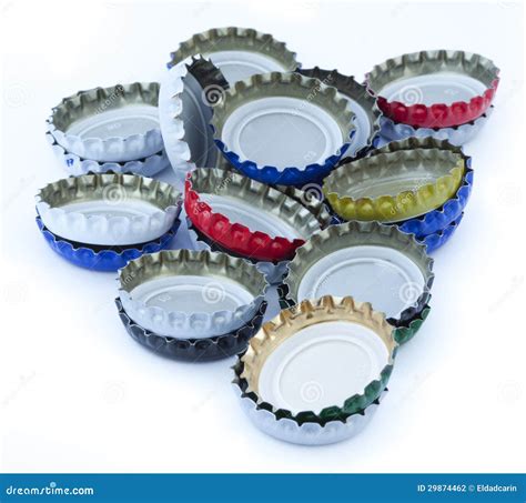 Isolated Metal Bottle Caps Pile Stock Photo Image Of Life Stack