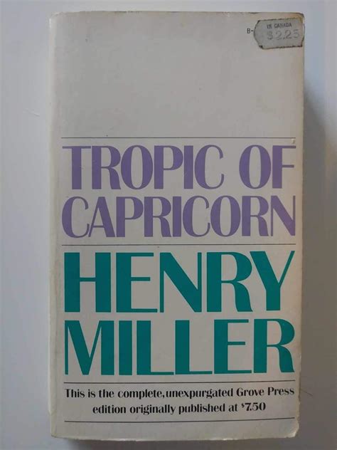 Tropic Of Capricorn Miller Henry 9780394178981 Books