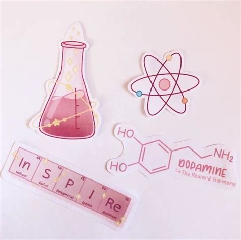 Science Pink Aesthetic Science Stickers Science Themes Bottle Drawing