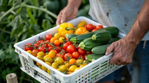 Premium Photo Person Holds Basket Brimming With Ripe Tomatoes And