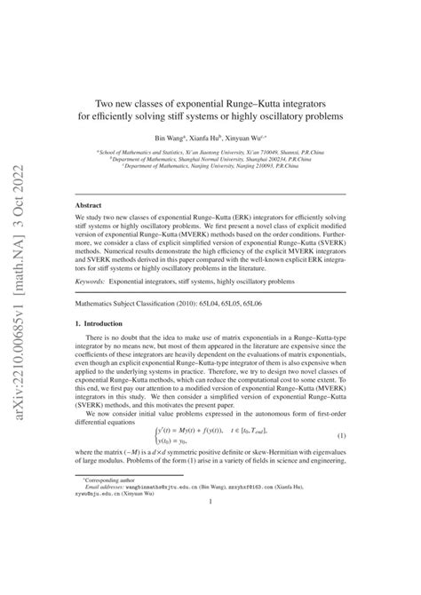 Two New Classes Of Exponential Runge Kutta Integrators For Efficiently