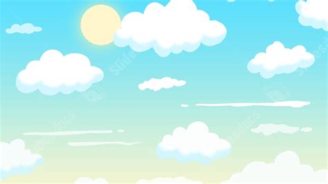 Gradient Clouds Blue Sky Cloud Blue Nature Powerpoint Background For