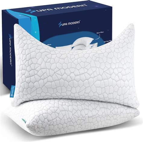 Cooling Bed Pillows For Sleeping 2 Pack Shredded Memory Foam Pillows