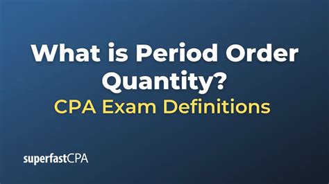 What is Period Order Quantity?