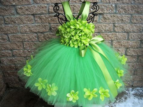 Green Flowers Green Tutu Dress Flower Girl Gown Pageant Etsy Canada