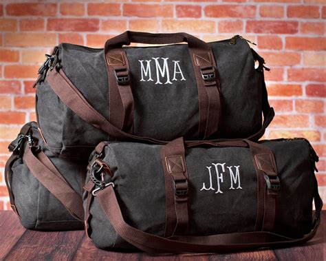 Canvas Duffle Bag Personalized Groomsmen T Birthday Etsy