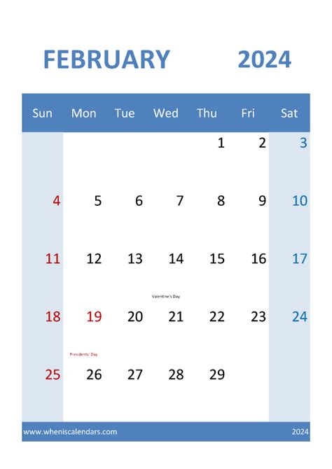 February 2024 Calendar Template Excel F24320
