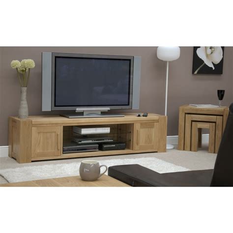 Trend Solid Oak Furniture Widescreen Television Cabinet