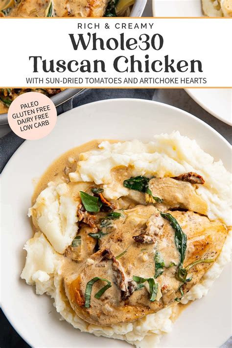 Creamy Whole30 Tuscan Chicken With Artichokes Paleo Artofit