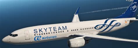 Air Europa EC LPQ SkyTeam Livery Zibo 737 800 3 31 Aircraft