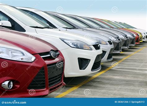 Cars Line Stock Photo Image Of Automobile Closeup Outdoor 28361266