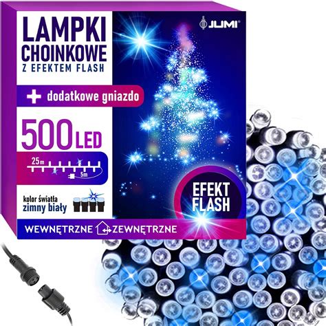 Jumi Lampki choinkowe 500 Led Zimne białe JUMI Sklep EMPIK