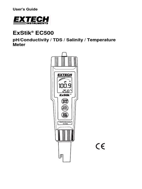 EC500 Manual | PDF | Ph | Calibration