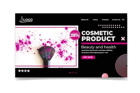 Free Vector Cosmetic Landing Page Template