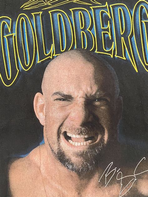 1990s Vintage WCW Goldberg Black Wrestling T Shirt S Gem