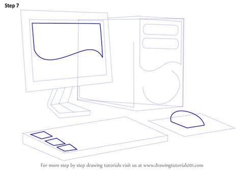 Learn How To Draw A Computer Computers Step By Step Drawing Tutorials