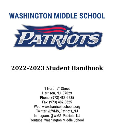 Student Handbook Washington Middle School