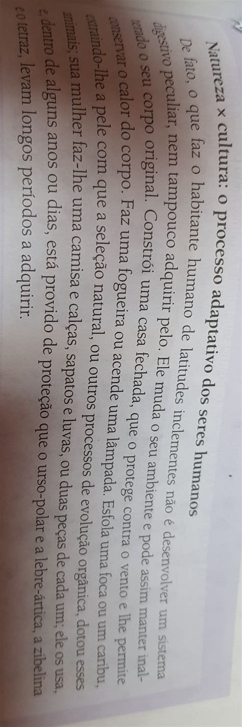 De Acordo O Texto Qual Rela O O Ser Humano Estabelece Seu