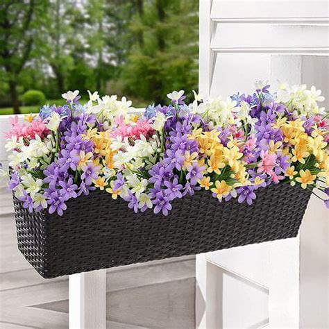 Zoelnic Artificial Daffodils Flowers Bundles Fake Flowers No Fade Uv