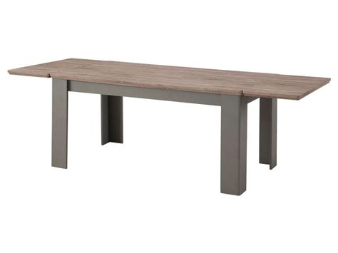 Table Rectangulaire Avec Allonge Cm Max Dessy Coloris Taupe Ch Ne