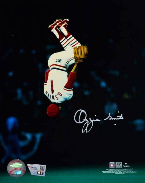 Ozzie Smith Autographed St Louis Cardinals 8x10 Flip Photo Fanatics